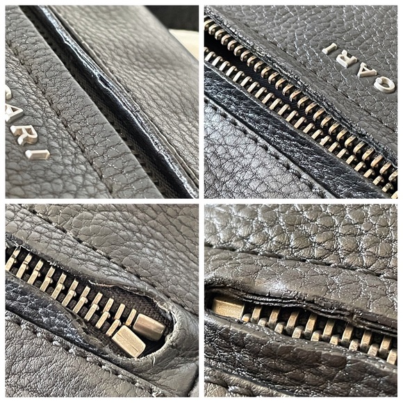 Bvlgari black leather small satchel handbag - Picture 6 of 11